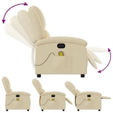 thumbnail of vidaXL Massagesessel Creme Stoff