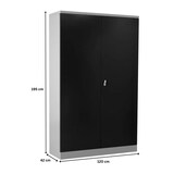 thumbnail of PROREGAL Stahlschrank BEE mit 8 verzinkten Fachböden | HxBxT 195x120x42cm | Grau-Anthrazit | Werkstattschrank Werkzeugschrank Aktenschrank