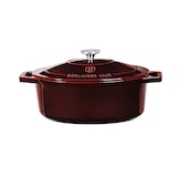thumbnail of Berlinger Haus ovaler Gusseisen-Bräter mit Deckel (5.56L), Burgunderrot