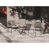 thumbnail of METRO PROFESSIONAL Relax bistroset Soto, 3-delig, aluminium, 1 tafel, 2 stoelen, donkergrijs