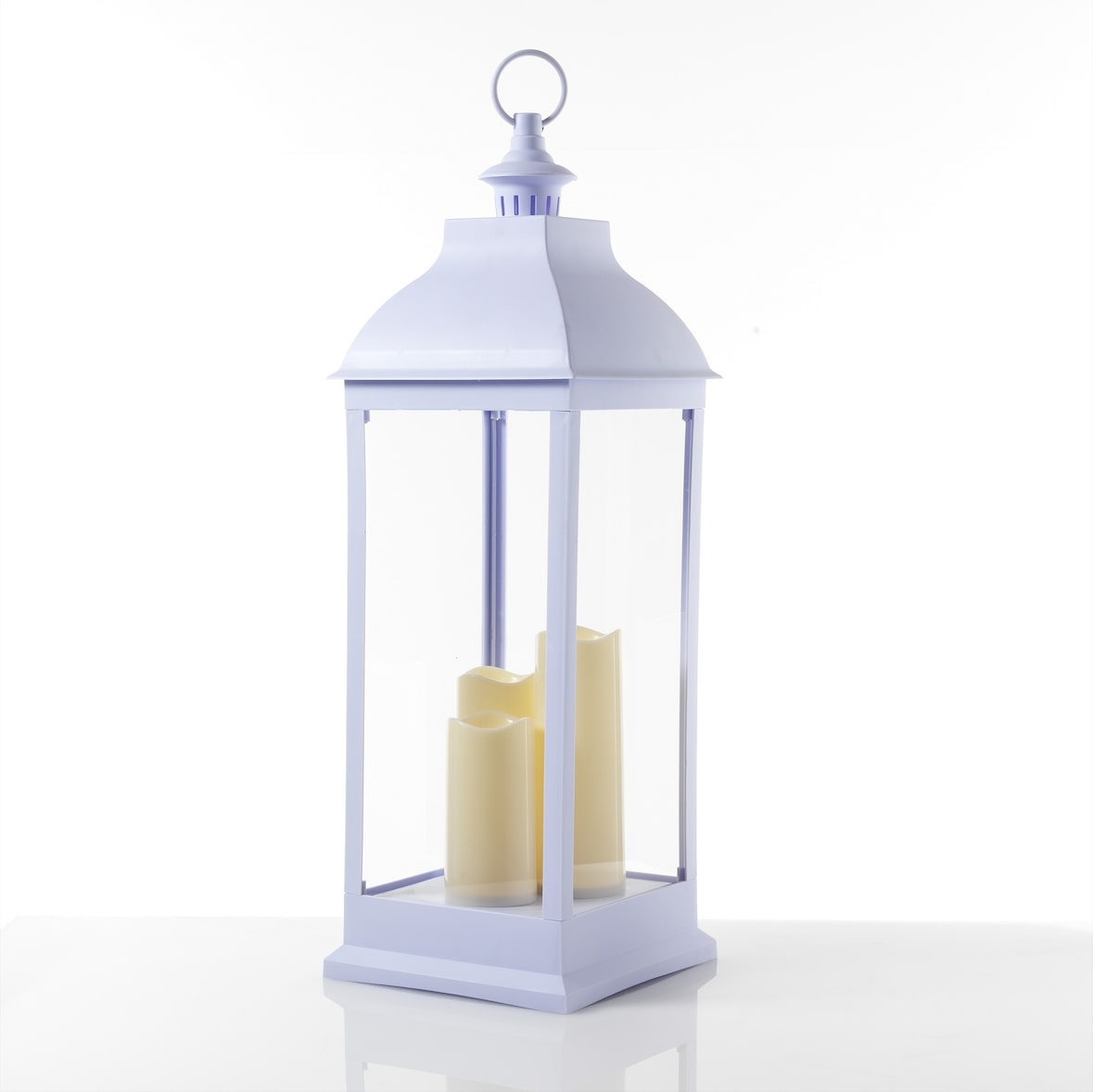 Oreste Luchetta Lampada decorativa NEWPORT 71 candela con lampada LED con effetto fiamma L.23,5 x P.23,5 x H.71 cm