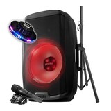 thumbnail of Enceinte active Gemini AS-2115BT-LT-PK, Boomer 15", à LED - 2000W, USB SD Bluetooth TWS FM, pied, micro, Jeu de lumière OVNI