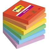 thumbnail of POST-IT® Notes Super Sticky Playful 76x76 mm. 6 blocs, 90F. Ass : rouge/orange/jaune/vert/bleu/violet.