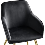 thumbnail of tectake Eetkamerstoel Marilyn fluweellook, gouden poten - zwart/goud, Set van 2 - 404014