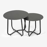 thumbnail of Conjunto de relaxamento reclinável, para jardim, Alumínio, Cor Antracite, Apoio para os pés: 47x60 x38, Poltrona: 72x59x112 cm, Mesa: 60x51cm