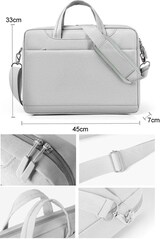 thumbnail of Sacoche Ordinateur Portable 17.3 Pouces Étanche Résistante Aux Chocs Et Rayures Gris Clair YONIS