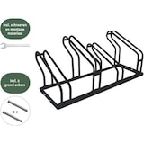thumbnail of BRASQ Fietsenrek voor 4 Fietsen - Fietsentandaard - Fietsrek - Fietsbeugel voor Vloer Inclusief bevestigingsmateriaal - Zwart
