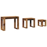 thumbnail of Tables gigognes 3 pcs vieux bois bois d'ingénierie Modèle Apex Atelier