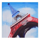 thumbnail of Pittura a olio Torre Eiffel Tricolore, 100% dipinto a mano pittura murale XL, 100x100cm