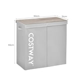 thumbnail of COSTWAY Cesto de roupa suja 115L com tampa, caixa de roupa suja em tecido não tecido com alças