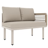 thumbnail of Merax Garten-Lounge-Set für 8 Personen, Ecksofa mit 2 Sesseln & Tisch, 10 cm dicke Sitzkissen, wetterfestes Stahlgestell, Seilgeflecht-Design, Beige
