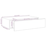 thumbnail of vidaXL Wandmontiertes Schubladenregal Eiche und Weiß 40 x 23,5 x 10 cm MDF