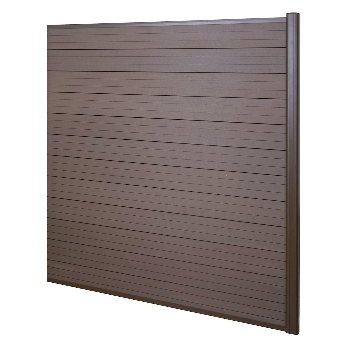 WPC privacyscherm Sarthe, windscherm, aluminium paal ~ verlengstuk, 1,85m bruin