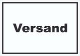 thumbnail of Versand Schild mit Text Lieferung shipping waagerecht A1 Rückseite selbstklebend