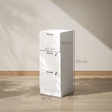 thumbnail of HOMCOM cajonera de oficina mueble archivador con 3 cajones cajonera para escritorio con rieles colgantes ajustables 40x40x101 cm blanco