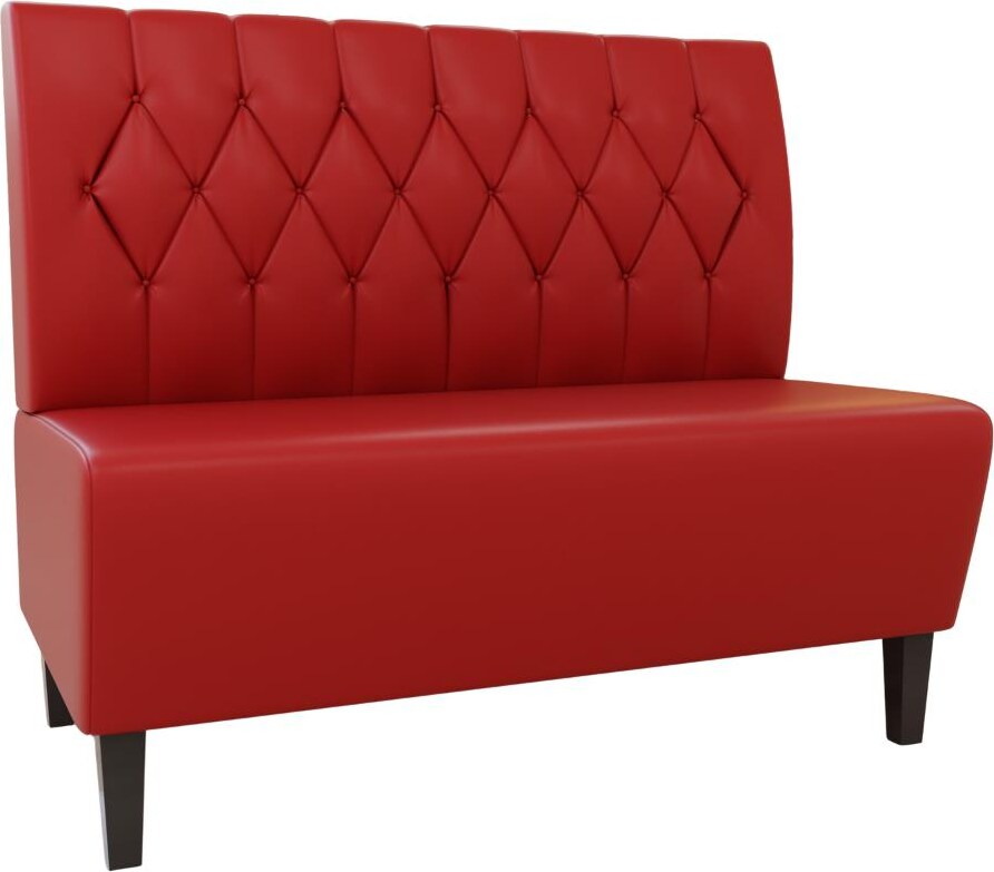Gastro Sitzbank Paris | 160 cm breit | Kunstleder Rot | Diamant | Dinerbank