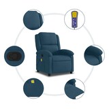 thumbnail of vidaXL Massagesessel Blau Samt