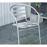 thumbnail of Sedia impilabile in alluminio da esterno cortile giardino bar e pub con braccioli Alu