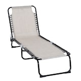 thumbnail of Outsunny Espreguiçadeira de Jardim Dobrável e Ajustável com 4 Posições Espreguiçadeira Reclinável para Exterior 197x58x76cm Creme