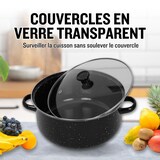 thumbnail of Ensemble 10 pieces marmites et cocottes de cuisine avec couvercle en verre  HG04128 usage non-intensif Herzberg