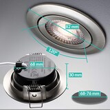 thumbnail of Monzana Einbauleuchte 12er Set schwenkbar und dimmbar Stil Nickel