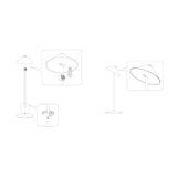 thumbnail of Zafferano Wiederaufladbare LED-Tischleuchte Pina L Schreibtisch - 6 W, IP65, Touch-Dimmer, Magnetkopf, modernes Design für drinnen und draußen - Titan