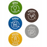 thumbnail of Juego de 4 cubos de reciclaje 140L Prosperplast Sortibox de plastico en color gris