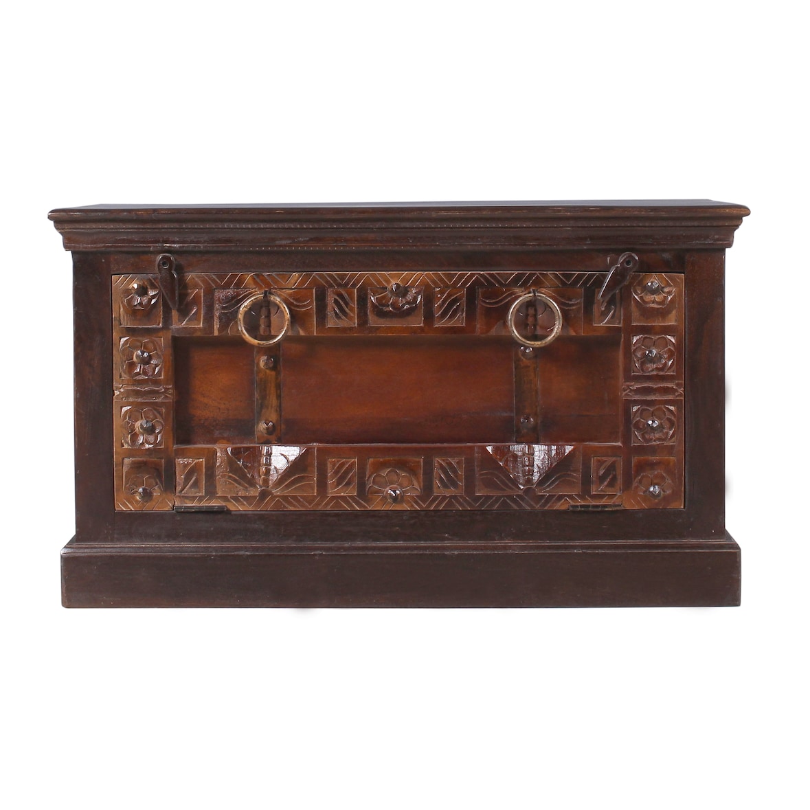 SIT Möbel Schuhschrank mit 1 Klappe | Altholz | braun | B 85 x T 45 x H 50 cm | 05158-30 | Serie ALMIRAH