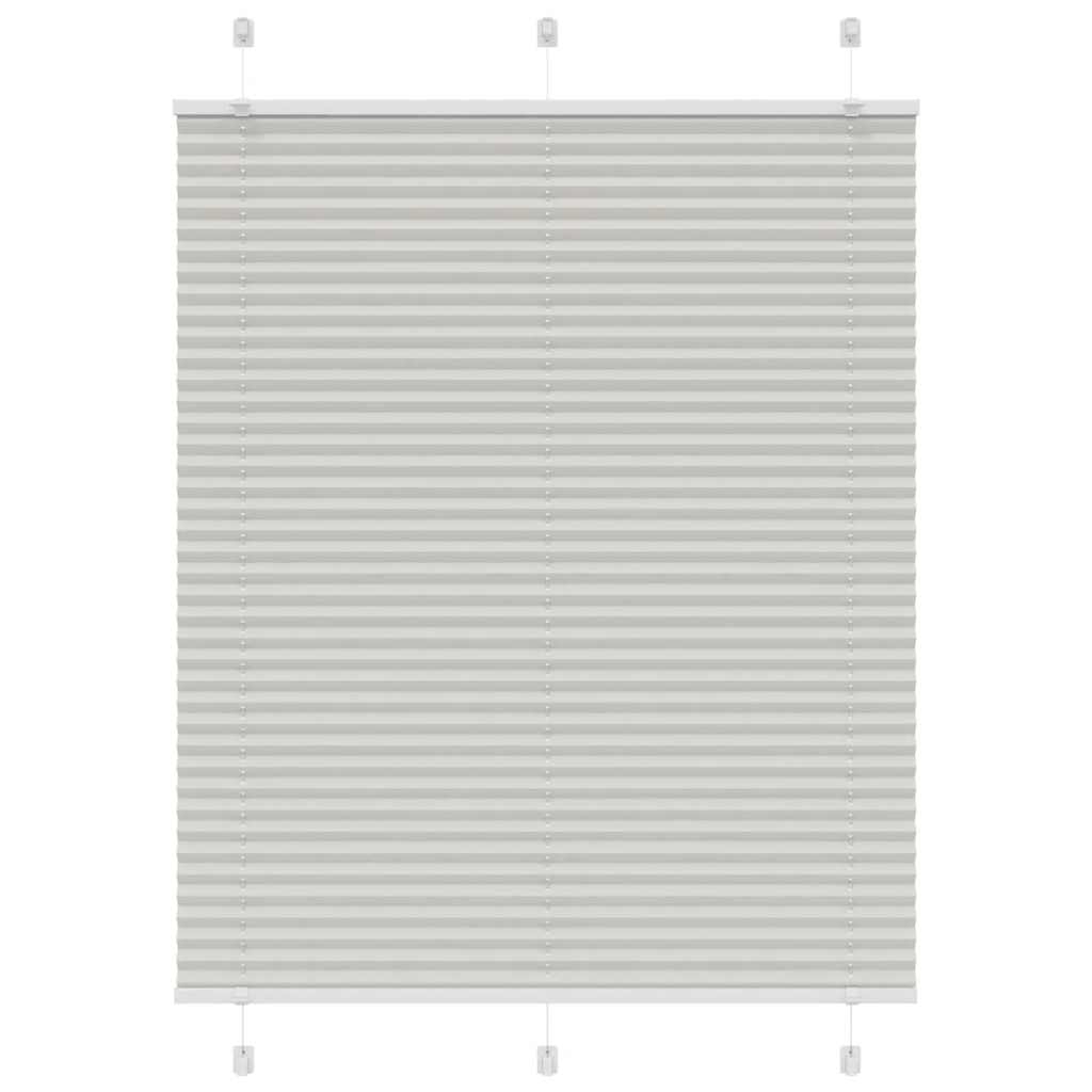 vidaXL Plissee Hellgrau 105x150 cm Stoffbreite 104,4 cm Polyester