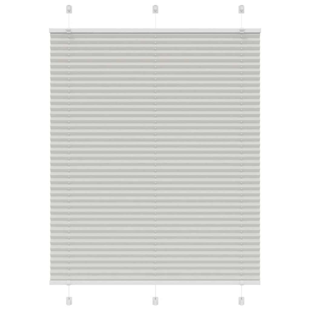 vidaXL Plissee Hellgrau 105x150 cm Stoffbreite 104,4 cm Polyester