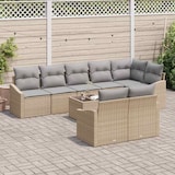 thumbnail of vidaXL Garten Essgruppe mit Kissen mit Speicher 9 pcs Beige, Hellgrau