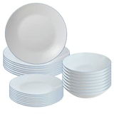 thumbnail of San Ignacio - Juego de Vajilla de de 24 Piezas Blanco con Borde Azul