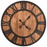 thumbnail of Orologio Da Parete Vintage Al Quarzo Legno E Metallo 60 Cm Xxl