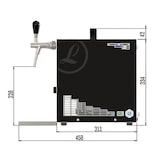 thumbnail of Komplett Set - Zapfanlage, Bierzapfanlage PYGMY 25/K LIMITED EDITION mit Membranpumpe, 1-leitig Trockenkühlgerät aus Edelstahl, 35 L/h, Dreikant