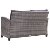 thumbnail of vidaXL 3-tlg. Garten-Essgruppe mit Grau Kissen Poly Rattan