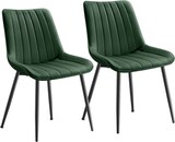 thumbnail of Helloshop26 - Set aus 2 Esszimmer-/Küchenstühlen Tragkraft bis 120 kg Stahlbeine ergonomische Rückenlehne für Esszimmer/Küche grün 12_0006191