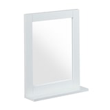 thumbnail of Relaxdays Wandspiegel, mit Ablage, Bad, Wohnzimmer, Flur, eckig, modern, MDF, Badezimmerspiegel, HBT: 49x40x10 cm, weiß
