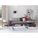 thumbnail of Dmora Divano Letto Alicya, Divano ad angolo, 100% Made in Italy, conPenisola contenitore reversibile, Cm 280x95h90, Grigio e Antracite