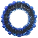 thumbnail of vidaXL Weihnachtsballkränze 2 pcs Blau 33 x 33 x 7 cm Polystyrol