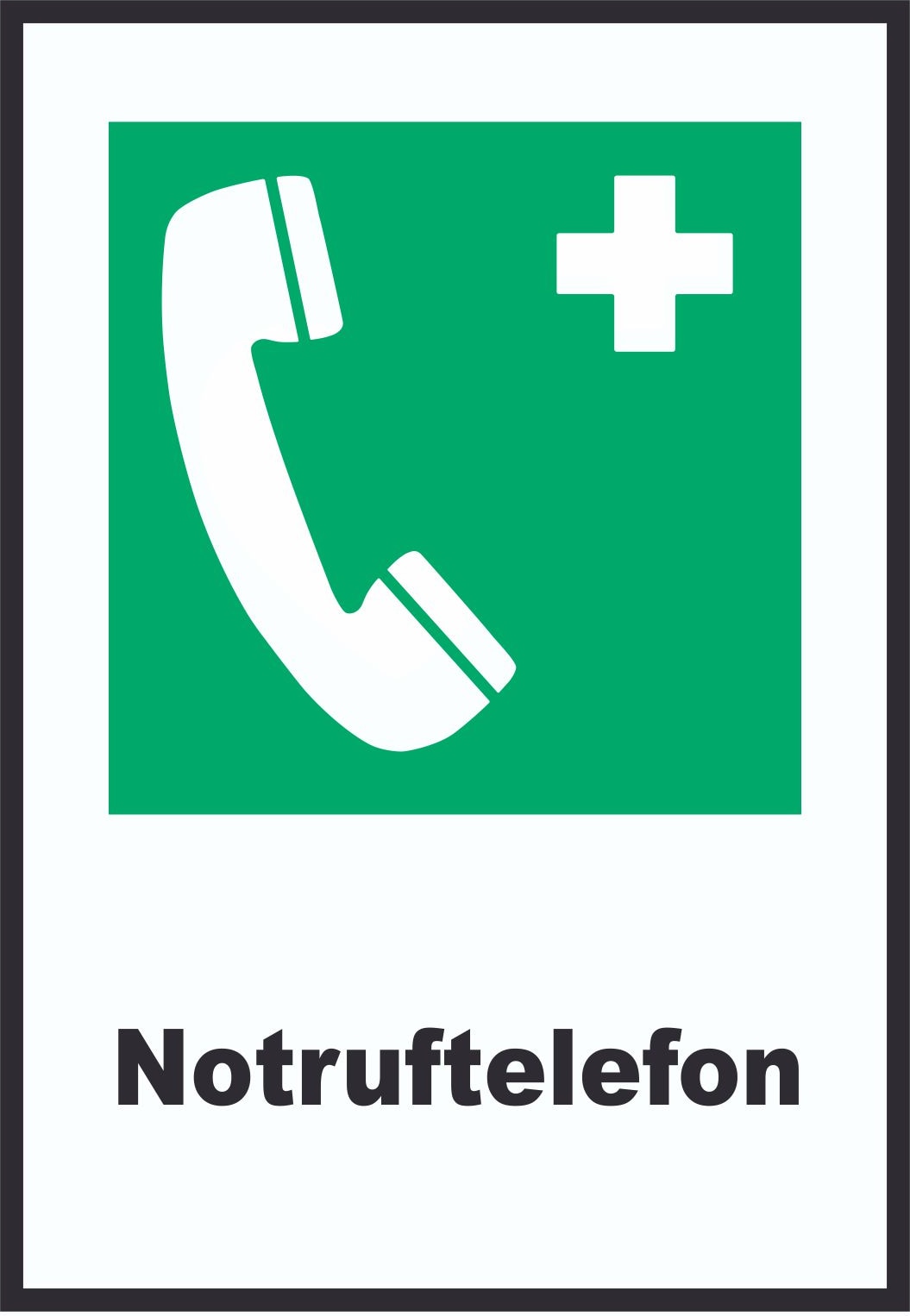 Notruftelefon A4 (210x297mm) Schild