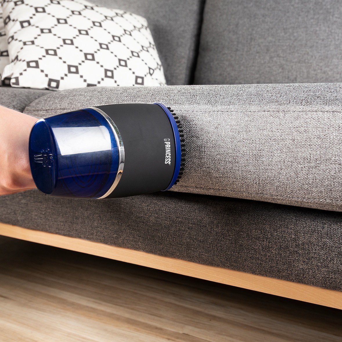 PRINCESS Plancha de vapor portátil, plegable, salida de vapor continua de 20 g/min, mata las bacterias y los ácaros del polvo, 1100 W