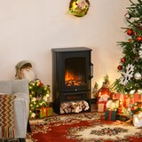 thumbnail of HOMCOM Chimenea Eléctrica Potencia de 2 Niveles 1000W o 2000W con Efecto Llama Termostato y Protección contra Sobrecalentamiento 25 m² 44,5x32,1x74 cm