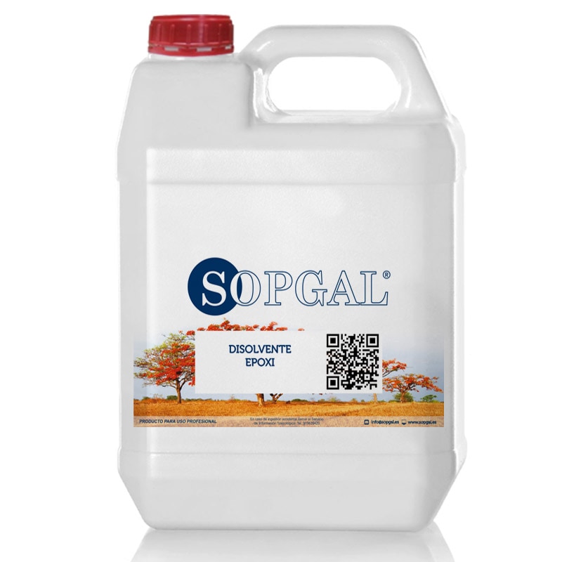 Diluente especial para tintas epóxi (5L) - Reduz a viscosidade, aumenta a aderência da tinta e para a limpeza de ferramentas - Sopgal. Sopgal
