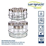 thumbnail of San Ignacio - VIVALTO - Juego de 9 Botes de Cristal 85+320ml con Soporte