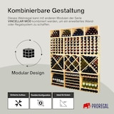 thumbnail of PROREGAL Modulares Weinregal VINCELLAR MOD | HxBxT 60x60x30cm | Standard Modul für 30 Flaschen | Massives Kiefernholz | Natur | Flaschenregal