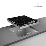 thumbnail of EasyCook Domino Keramikkochfeld 3000W Drehregler schwarz Schwarz