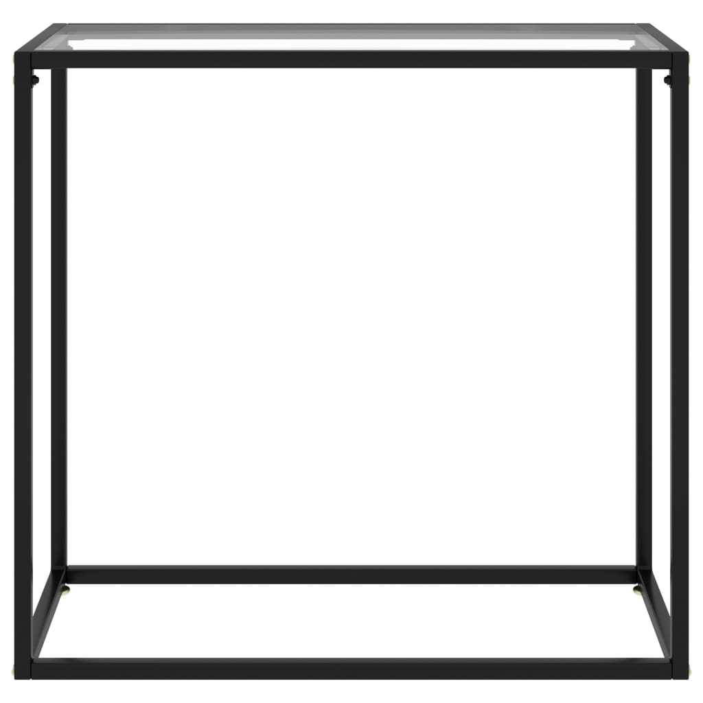 Mesa consola vidrio templado transparente 80x35x75 cm