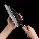 thumbnail of Wakoli Kochmesser Chai Dao I 20 cm Klinge I Olivenholzgriff und Hammerschlag