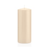 thumbnail of Wiedemann Kerzen Große Stumpenkerzen Creme Beige Ø 78 x 200 mm, 8 Stück, 119 Brenndauer