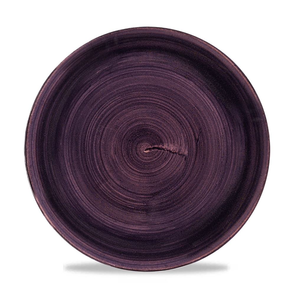Churchill Super Vitrified Stonecast Patina Dusky Purple Flache Coup-Teller, 26 cm, 12 Stück